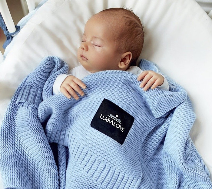 Bambusowy koc Baby blue LL0379-Lullalove, kocyki dla dzieci