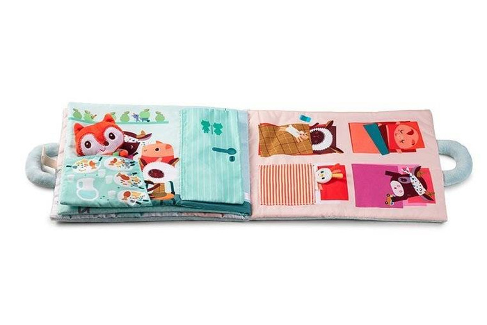 Miła, mięciutka książeczka aktywizująca z uroczą przytulanką „Dzień dobry, mały lisku” 83270-Lilliputiens