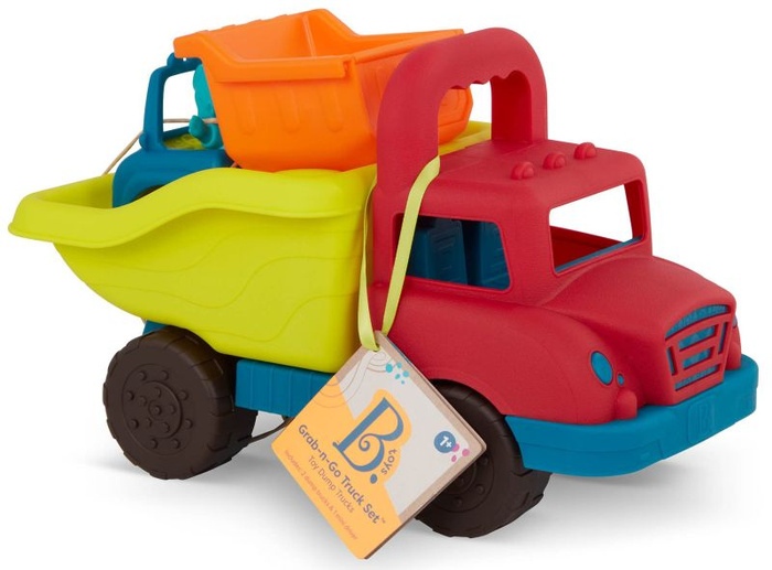Zestaw dwóch ciężarówek wywrotek do zabawy dla dzieci Grab-n-Go Truck Set B.Toys BX2238Z