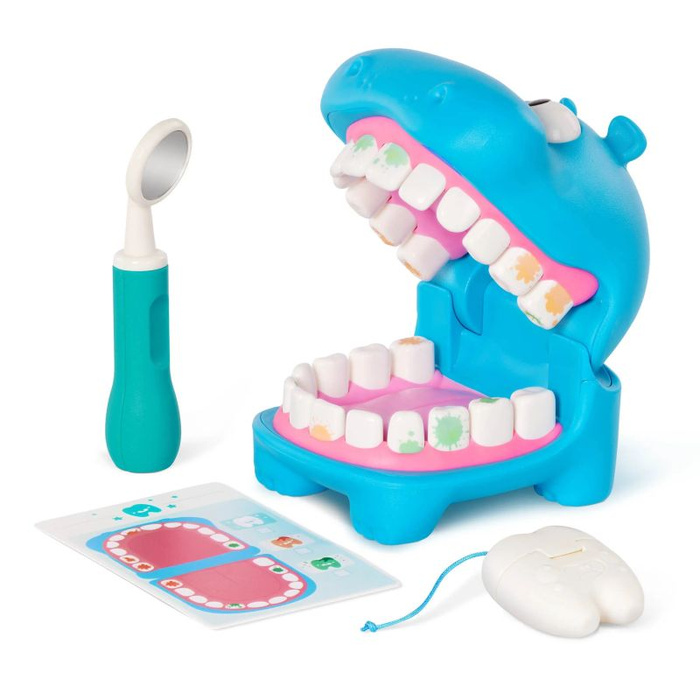 Edukacyjny zestaw do nauki mycia zębów i zabawy w dentystę 15 el Hipodonta Battat BT1803Z