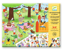 Zestaw artystyczny z kalkomanią Impreza Djeco DJ09355