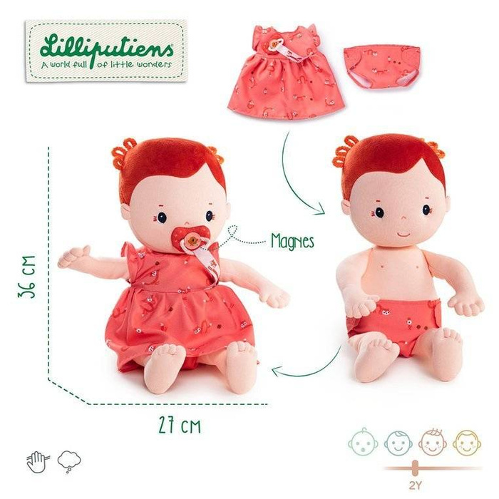 Duża pluszowa lalka dzidziuś Rose 83240-Lilliputiens