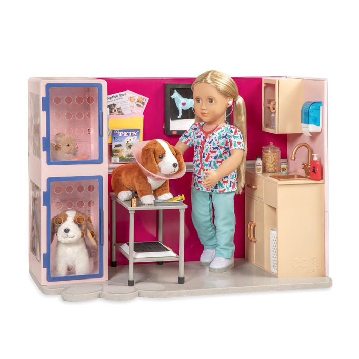 Lecznica weterynaryjna z wyposażeniem Healthy Paws Vet Clinic Our Generation BD35140Z