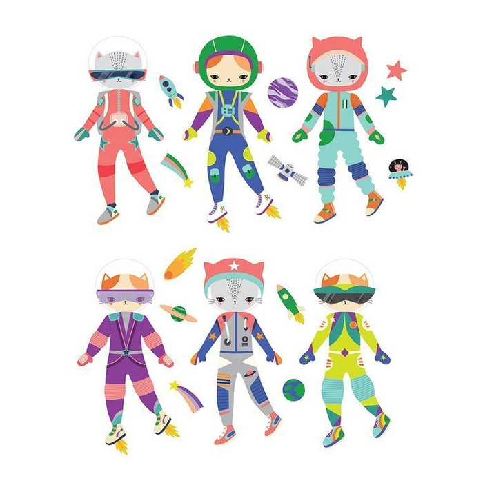 Kreatywna układanka magnetyczna Kosmiczny kot MP68033-Mudpuppy, zestawy kreatywne