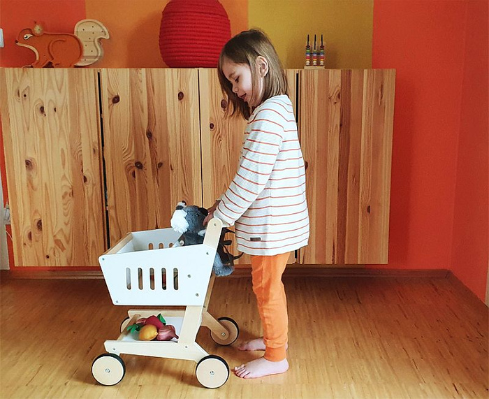 Drewniany wózek sklepowy dla dzieci Fresh Small Foot 12403