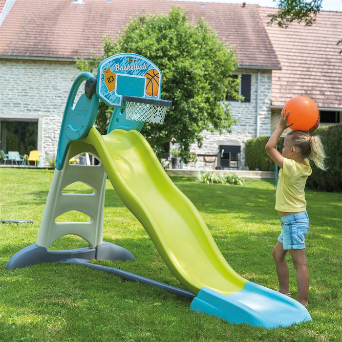 Kosz do koszykówki Smoby 820700 sportowa obręcz do rzutów na zjeżdżalnię lub ścianę