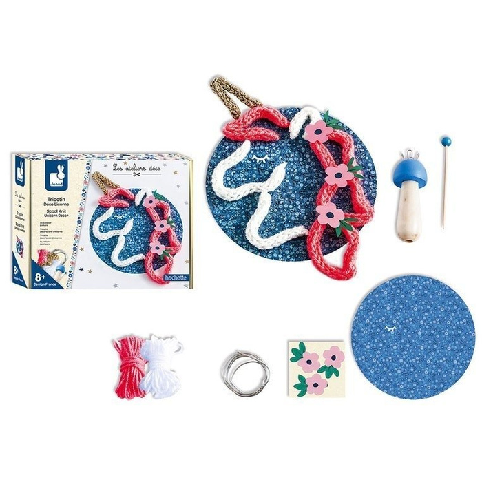 Zestaw kreatywny Dzierganie Jednorożec 8+, Janod J07911