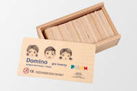 Domino drewniane "Gra twarzy", 110038-Pilch, zabawki edukacyjne