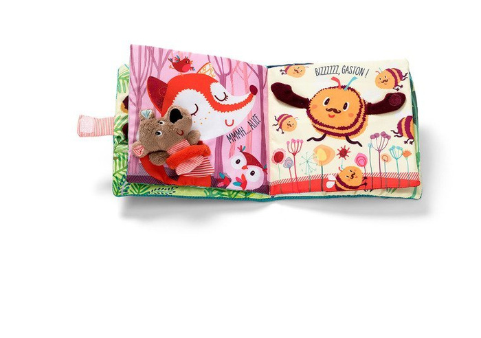 Książeczka z mini-pacynką wielofunkcyjna „Pocałuj Cesara” Niedźwiadek Cesar 86863-Lilliputiens