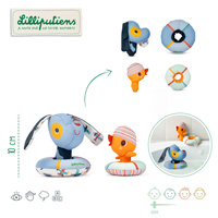 Przytulanki do kąpieli Lilliputiens 83651 Piesek Jules i Kaczorek Gaspard z kołami do pływania