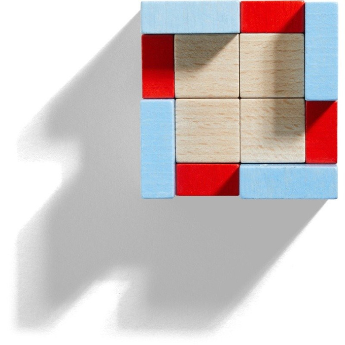 Drewniana układanka i klocki dla dzieci Cztery na cztery 3D HB305455-Haba, gry zręcznościowe