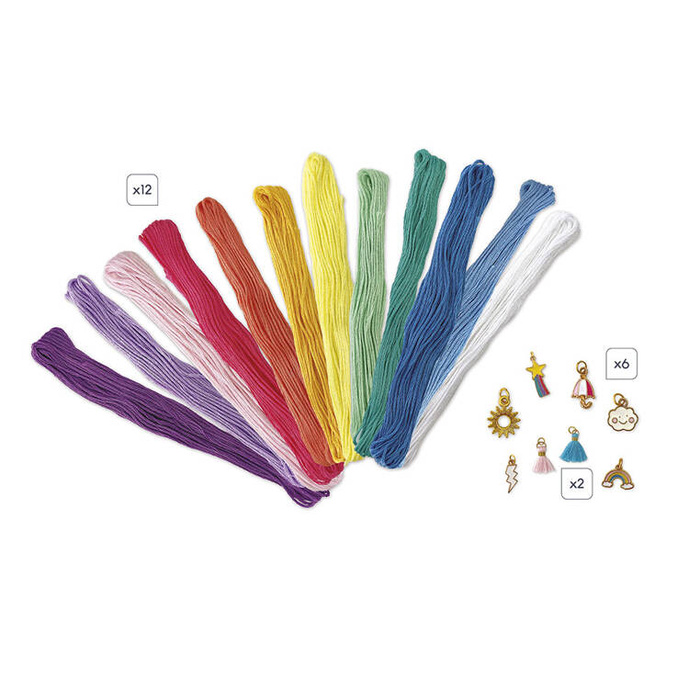 Zestaw kreatywny do tworzenia biżuterii Tęczowe bransoletki 30 szt. J09134 Janod