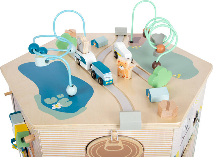 OUTLET Drewniana kostka edukacyjna aktywizująca Pies i kot 12231-SFEZC-Small Foot, zabawki edukacyjne