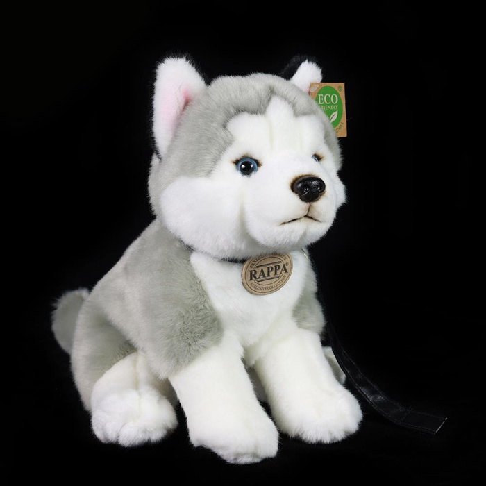 Pluszowy piesek Husky na smyczy 28 cm Rappa 231078