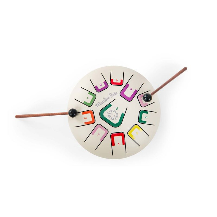 Bębenek językowy duży biały APRES LA PLUIE Moulin Roty 715129 instrumenty dla dzieci