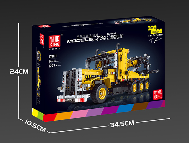 Klocki konstrukcyjne Mould King 17011 Holownik ciężarowy zabawka budowlana 1277 elementów