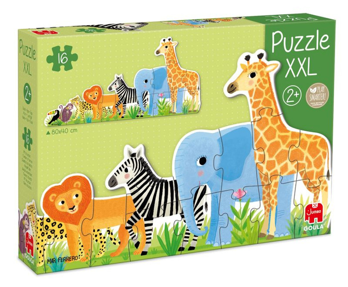 Puzzle dla dzieci XXL Dżungla układanka od małego do dużego Goula 53426
