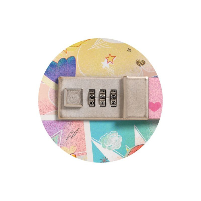 Sekretny pamiętnik z zapięciem na kod Superbohaterka Lam Djeco DD03619 notatnik dla dzieci