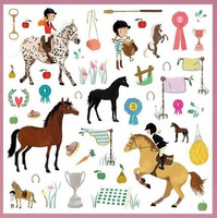 Naklejki dla dzieci, Konie, 160 el., DJ08881-Djeco, akcesoria kreatywne