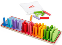 Drewniane klocki matematyczne do nauki liczenia Patyczki Bigjigs 36009