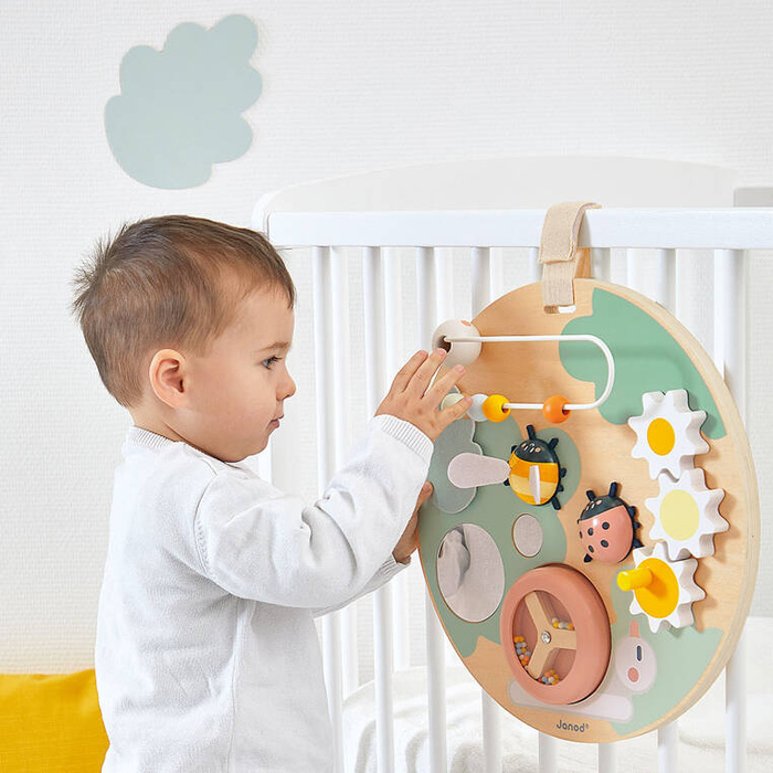 Wielofunkcyjna tablica edukacyjna drewniana Ogród Sweet Cocoon Janod J04057