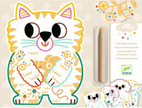 Zestaw magiczne kolorowanki Zwierzęta domowe Djeco DJ00061