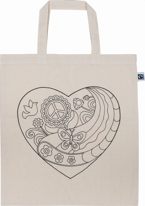 Torba bawełniana do pomalowania dla dzieci Serce Goki 58312