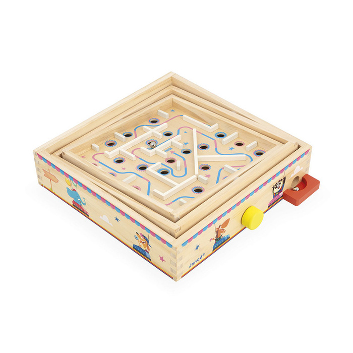 Gra zręcznościowa Labirynt Ball Maze Applepop Janod J03371 drewniane zabawki dla dzieci
