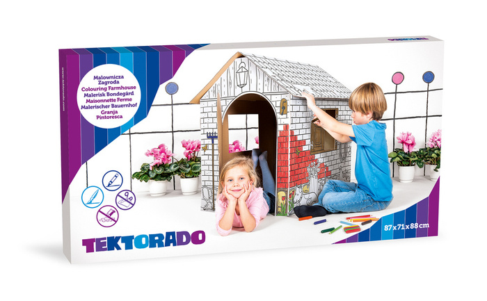 Tekturowy domek dla dzieci do samodzielnego złożenia, 0001-Tektorado, zabawki dla chłopców