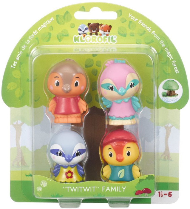 Rodzina ptaszków Twitwit Klorofil 700302F figurki zwierząt dla dzieci