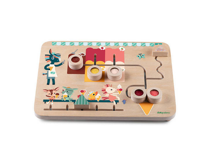 Drewniana tablica labirynt sensoryczny Lodziarnia 83378 Lilliputiens