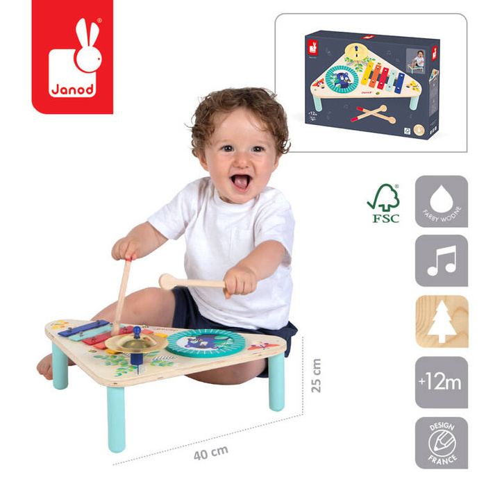 Drewniany multifunkcyjny stolik muzyczny Gioia J07655 Janod