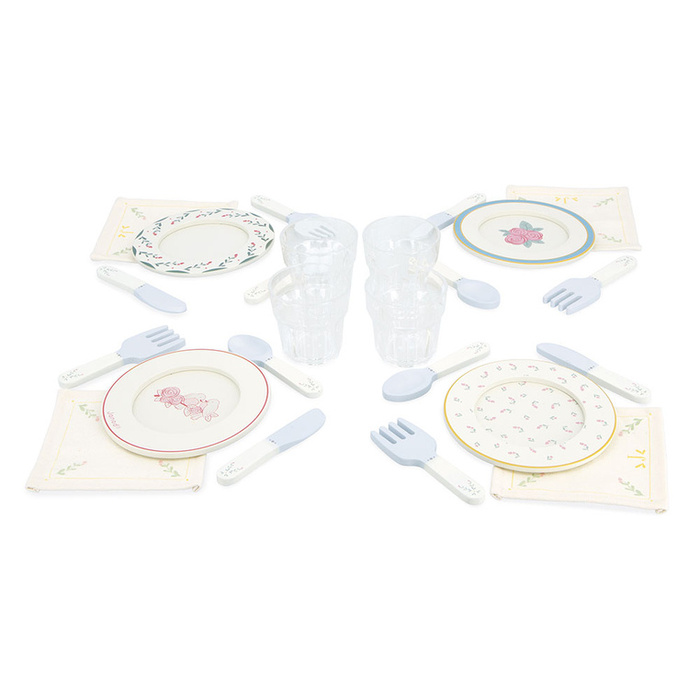 Zestaw piknikowy w walizce z akcesoriami 24 el. Shiny Grandma Janod J06637