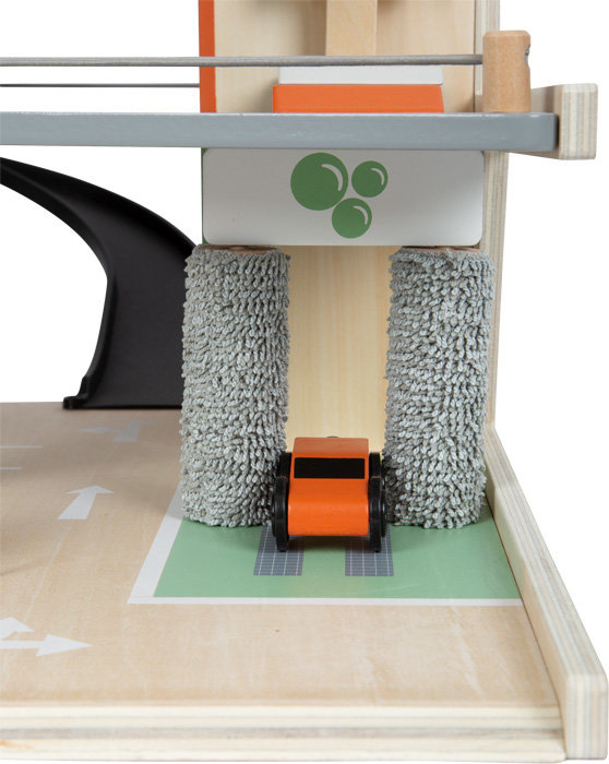 Drewniany parking garaż dla autek kilka poziomów Na rajdzie 12357 Small Foot