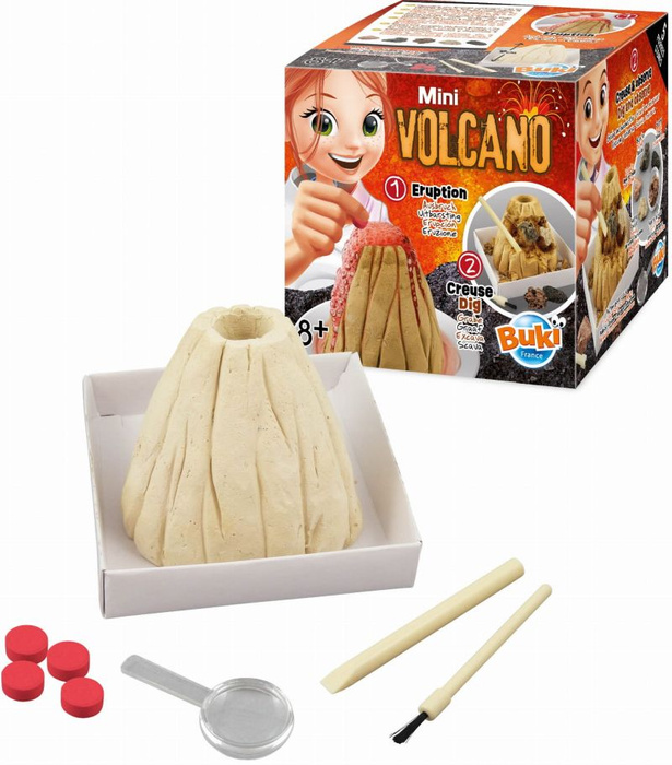 Mini wulkan erupcja i odkopywanie Buki 2225 mały archeolog