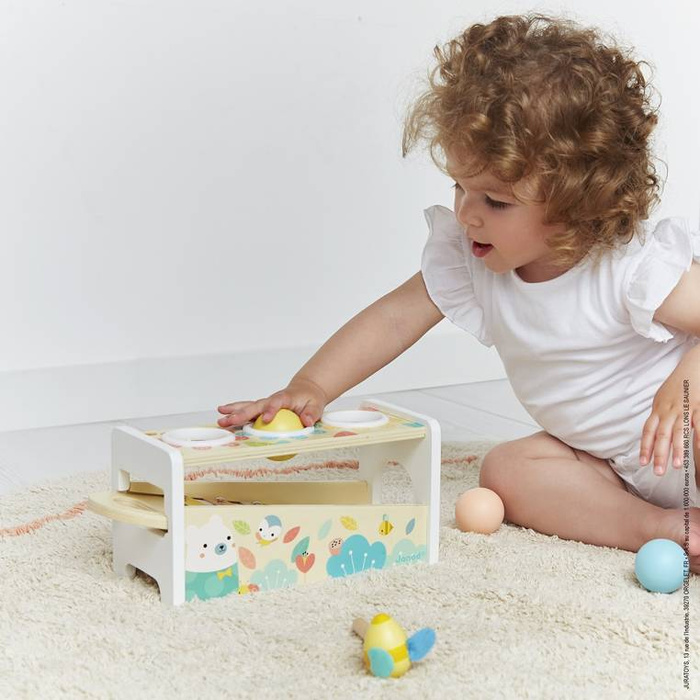 Drewniane cymbałki z kulodromem Pure, Janod J05155