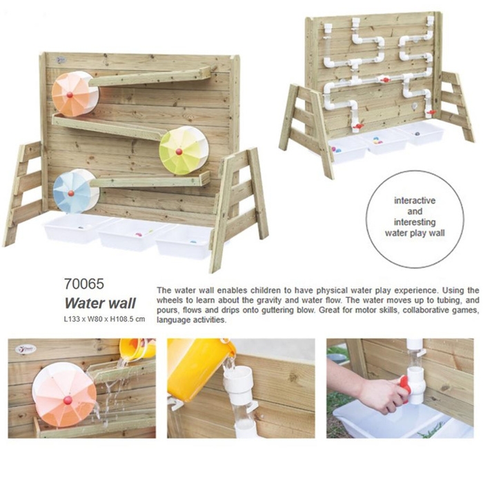 Dwustronna drewniana Ściana CLASSIC WORLD EDU CW70065 dla dzieci do zabawy i eksperymentów z wodą i piaskiem