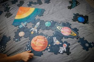 Puzzle edukacyjne Układ słoneczny 100 elementów 5+, Janod J02678