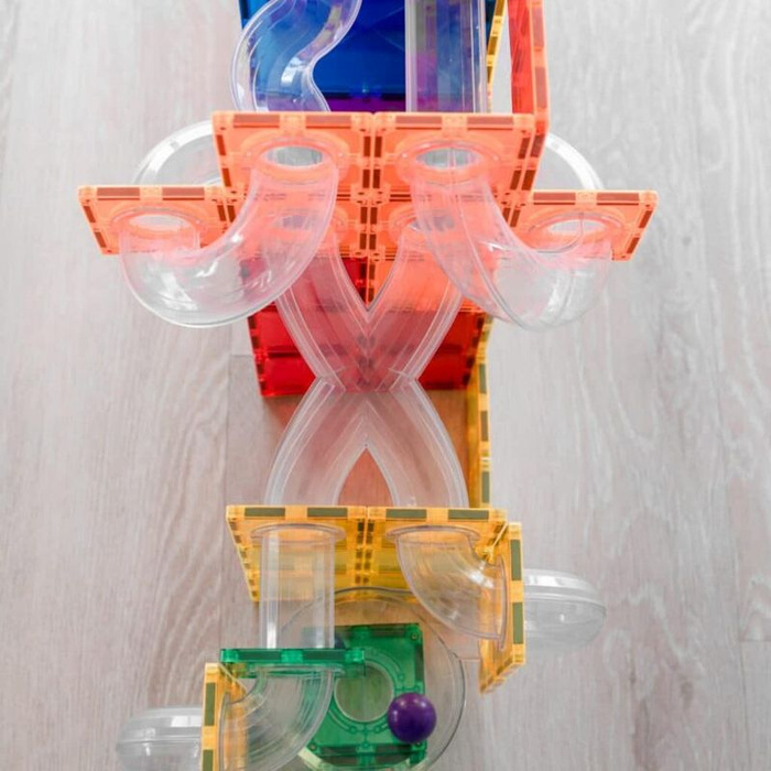 Kulodrom klocki magnetyczne Rainbow Ball Run Expansion Pack 66 el Connetix 00066-BR