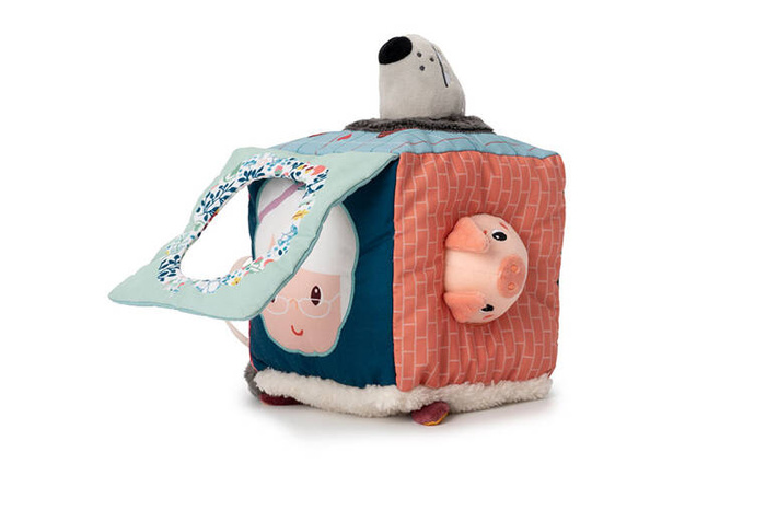 Dźwiękowa kostka aktywizująca wielofunkcyjna miękka Wilk Louis 83464 Lilliputiens