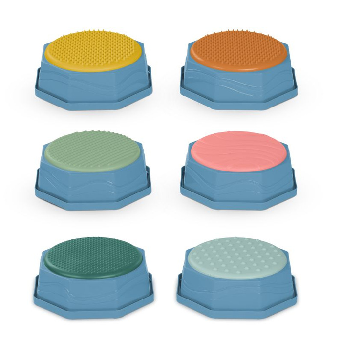 Moduły sensoryczne do stąpania i skakania 6 el Balance & Hop Stepping Stones B.Toys BX2484Z