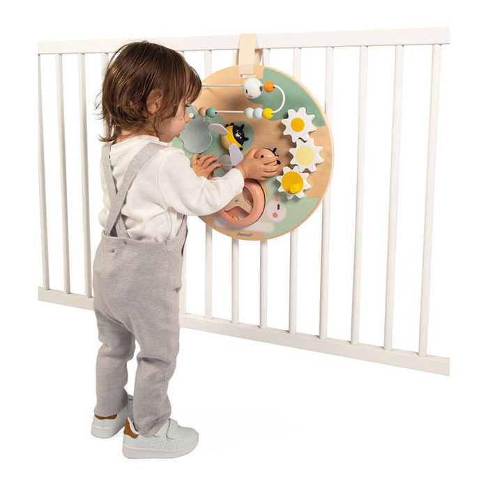 Wielofunkcyjna tablica edukacyjna drewniana Ogród Sweet Cocoon Janod J04057