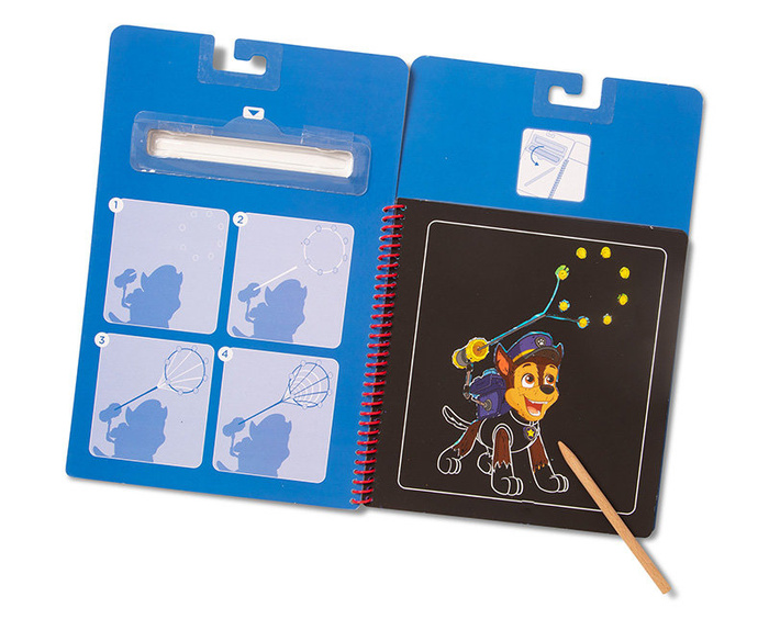 Zdrapywanka z rysikiem Psi Patrol Scratch Art Pad – Chase Melissa and Doug 33259