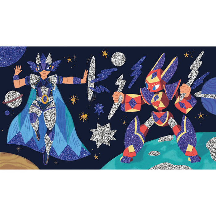 Zestaw kreatywny dla małych artystów Brokat Bohaterowie Janod J07920