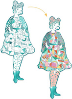 Kolorowanki elegantki Rebekka Djeco DJ09545 zestaw postaci do kolorowania