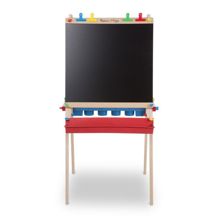 Drewniana tablica edukacyjna i sztaluga z regulacją Deluxe Melissa & Doug 11282 drewniane tablice edukacyjne