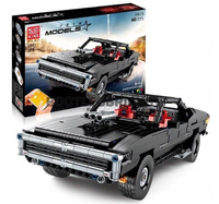 Klocki konstrukcyjne Mould King 13081 realistyczny Model Dodge Charger R/T Muscle Car RC 1:12 - 1098 elementów