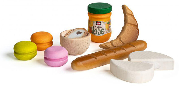 Francuski posiłek zestaw do zabawy w gotowanie 10 elementów Erzi 28146