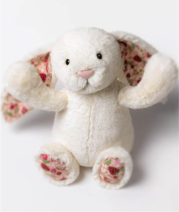 Króliczek z kwiecistymi uszami kremowy Berry 31 cm Jellycat maskotki BMP3MS