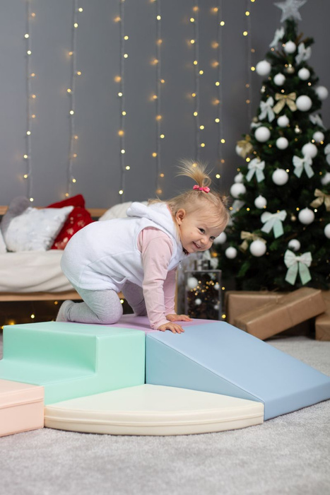Klocki piankowe IGLU Soft Play Corner Climber pastelowy SET_06_02 domowy plac zabaw